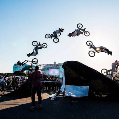 Надувная подушка «RideAir» для байк-трюков и прыжков, 16×9×2,6 м