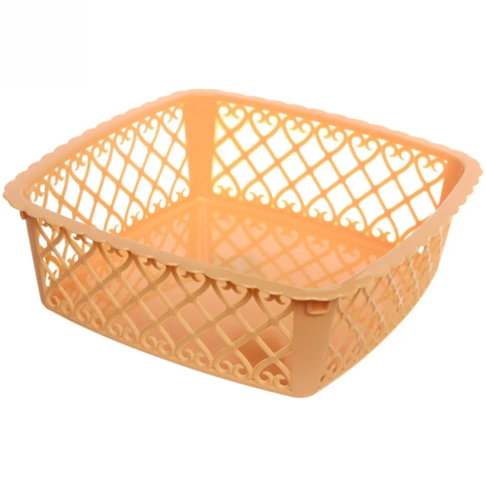 Сухарница пластиковая «Астория» 23*23*7,5см, облепиха