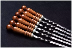 Подарочный набор шампуров в чехле, цвет черный