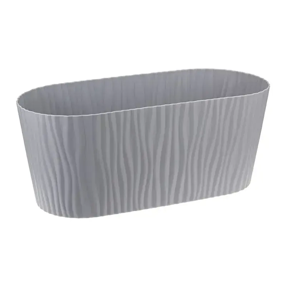 Кашпо ВОЛНА 4,2л овальное с вкладышем Серый