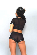 Эротический игровой костюм Amor EL Полицейский черный S/M