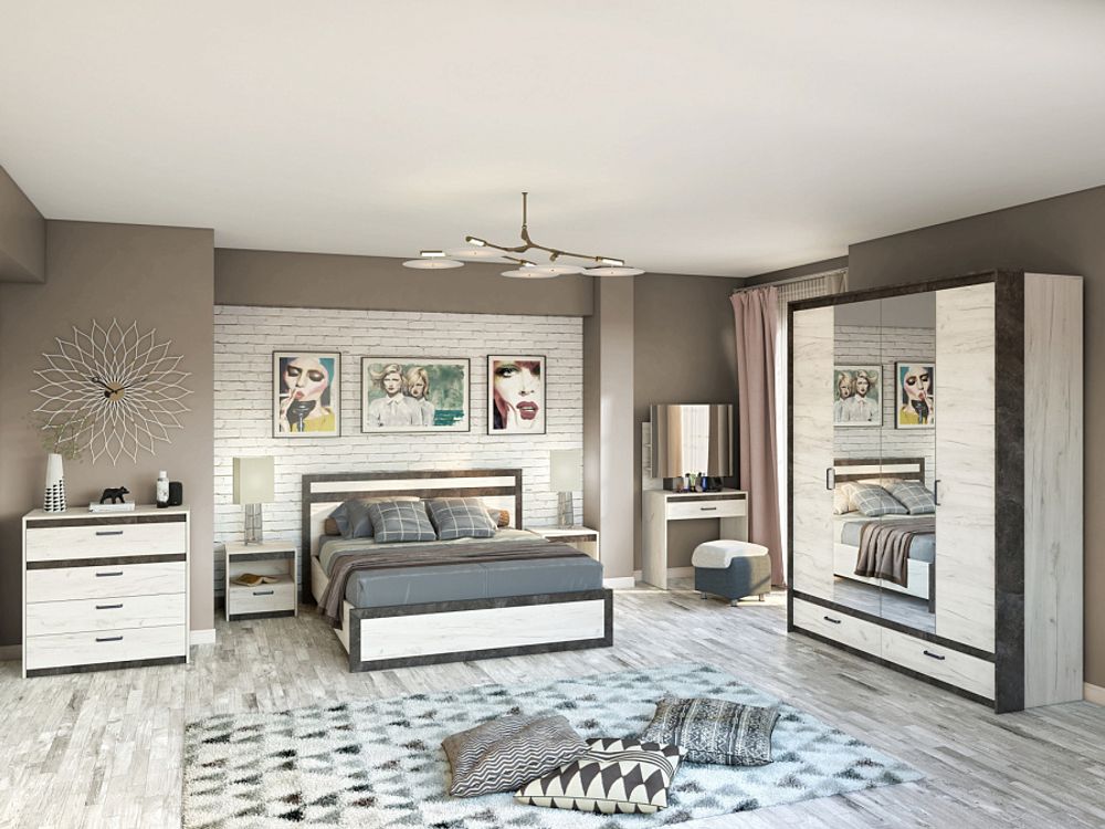 Прага Шкаф 4-х ств.