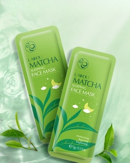 Ночная маска для лица с чаем матча
