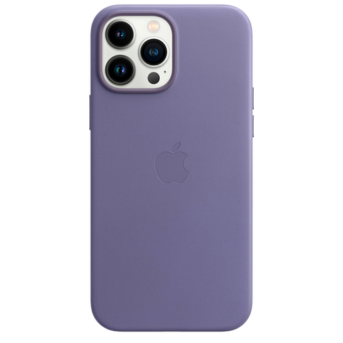 Кожаный чехол с поддержкой MagSafe Apple Leather Case для iPhone 13 Pro Max, Wisteria (Сиреневая глициния)