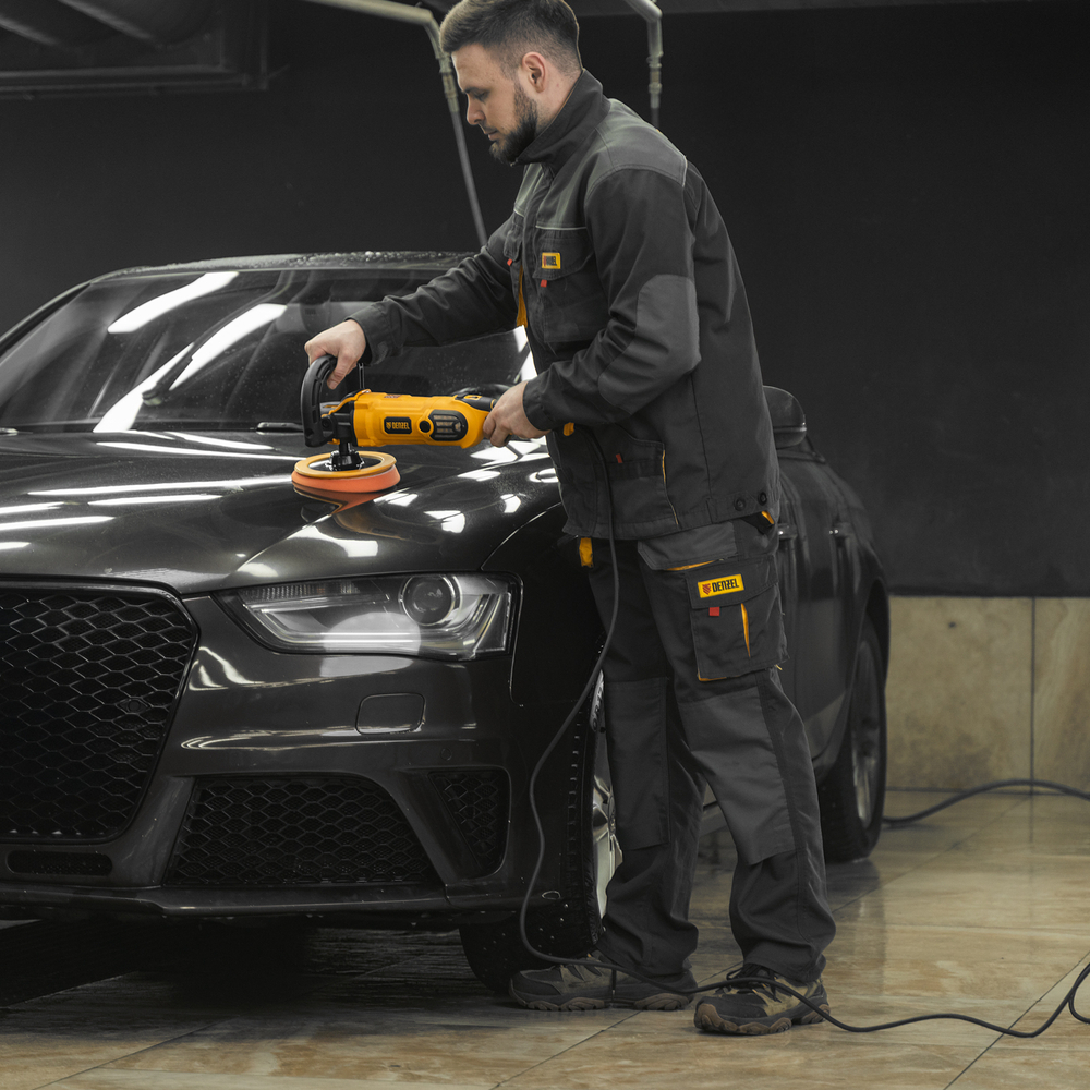 Машина полировальная CP-180, 1400 Вт, 180 мм, 0-3000 об/мин Denzel