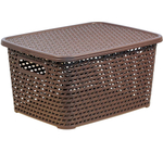 Ящик РОТАНГ с крышкой 13л. 370*280*190мм М2375