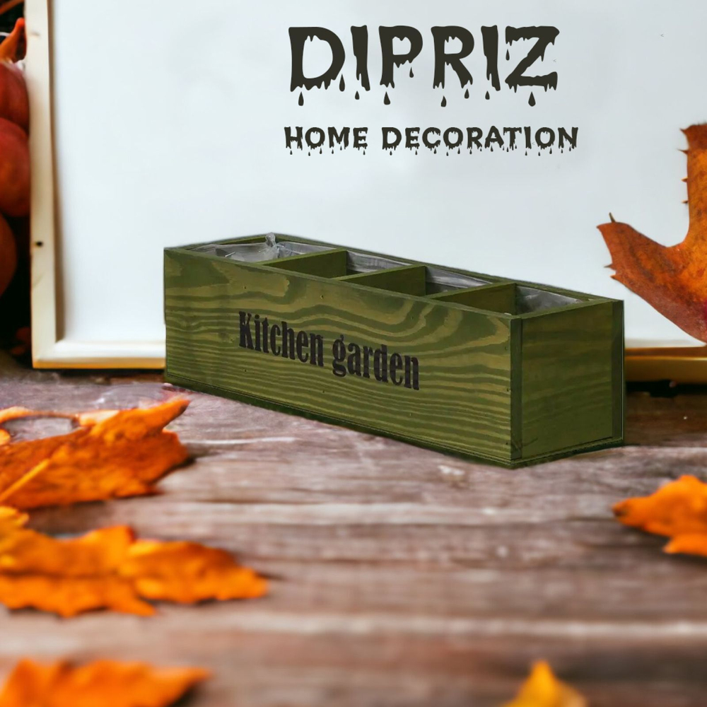 Органайзер для кухни и сада Флоутард из массива сосны в голландском стиле, хаки