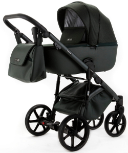 Детская коляска Adamex Nola Natura 2 в 1 N-12-FOREST (Т.ЗЕЛЕН + Т.ЗЕЛЕН. КОЖА)