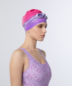 Шапочка для плавания Relast Pink/Purple, силикон