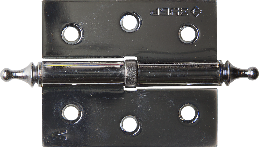 37605-075-2L Петля дверная разъемная, 1 подшипник, цвет хром (CP), левая, с крепежом, 75х63х2,5мм, 2 шт