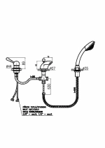 Смеситель на борт ванны RAV-Slezak LABE L070.5SSM