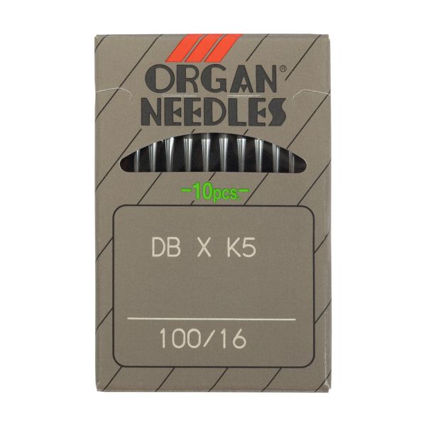 Иглы для промышленных швейных машин Organ DBхK5, 10 шт, 100