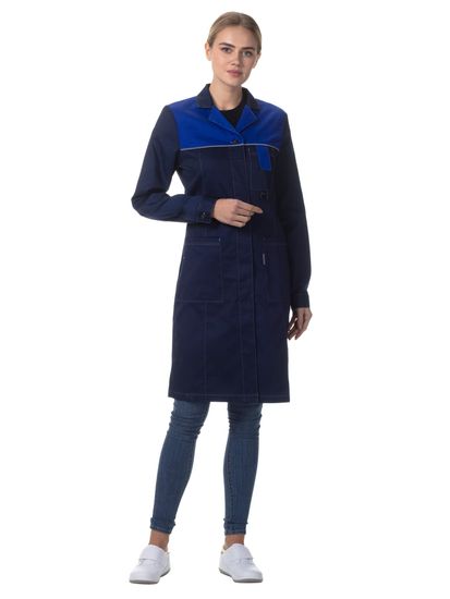 Халат женский "Технолог" NEW (синий/василек)