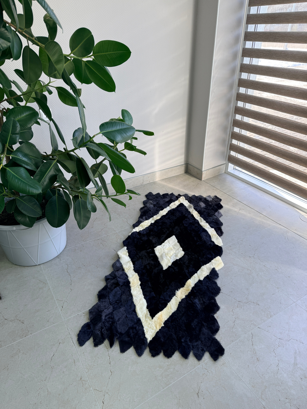 Меховой Коврик прикроватный накидка на кресло из овчины