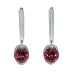 Серьги С Розовым Турмалином и Бриллиантами, E0013-1/33