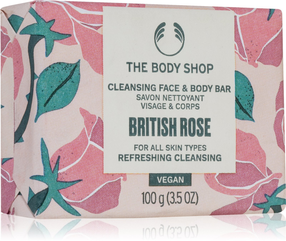 The Body Shop British Rose - кусковое мыло для тела и лица /   100  g  / GTIN 5028197250997