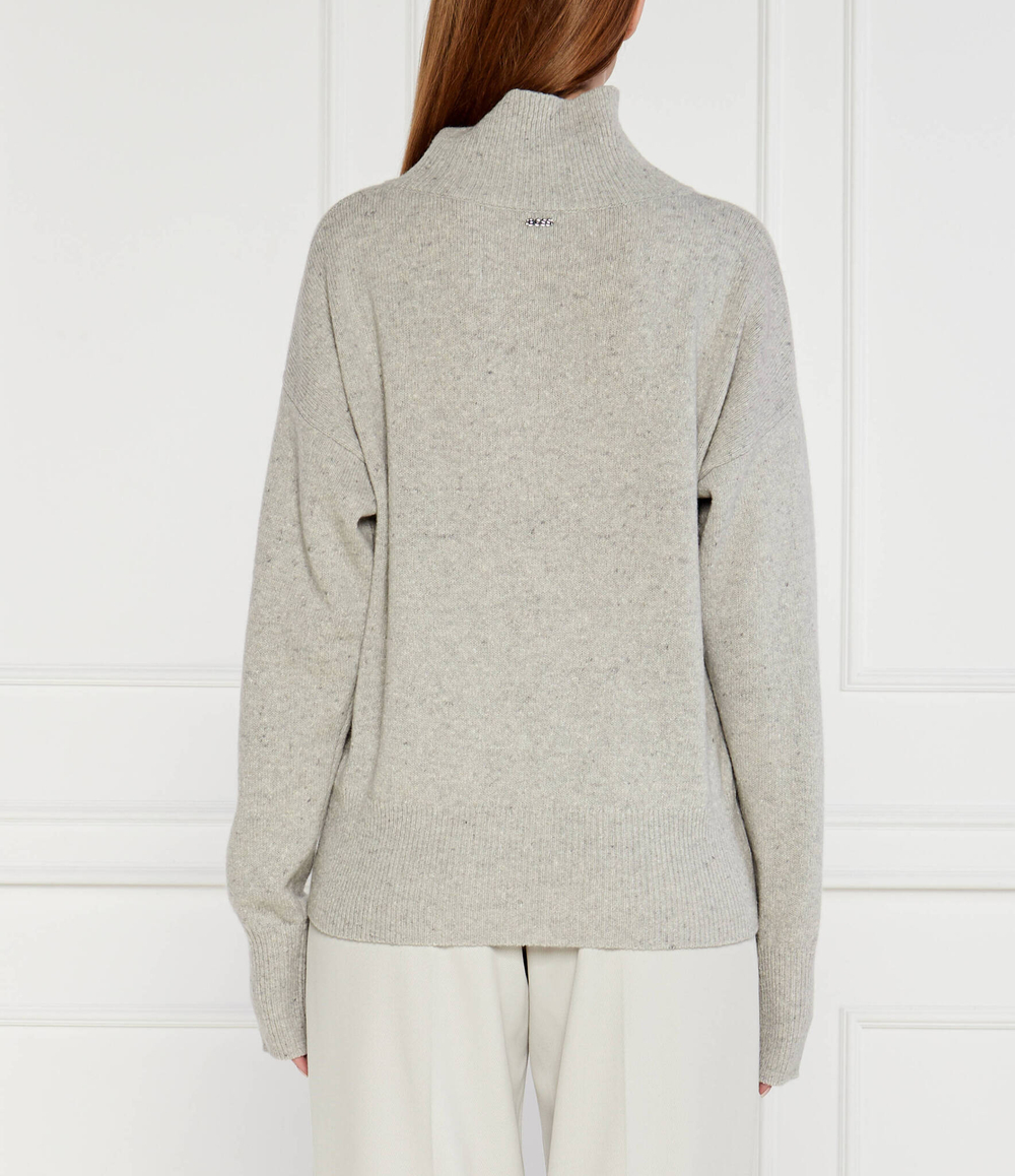 Хлопковый свитер famindi BOSS BLACK - пепельный(50521898)