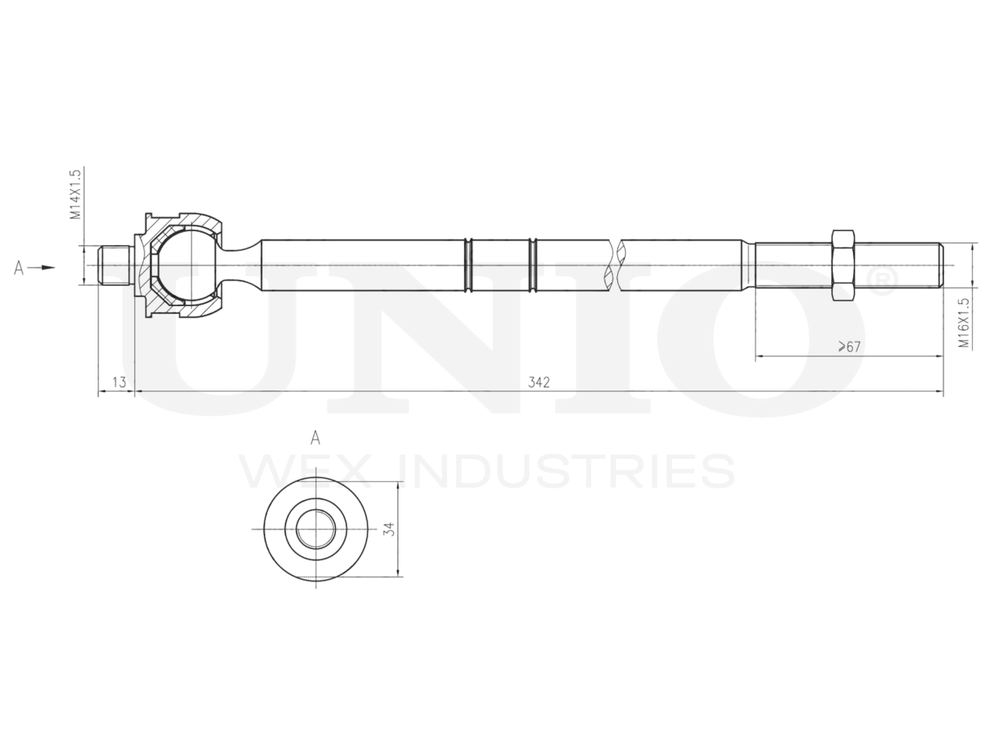 Тяга рулевая UNIO SSP-30019