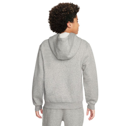 Детская теннисная куртка Nike Club Fleece Full-Zip - dark grey heather/white