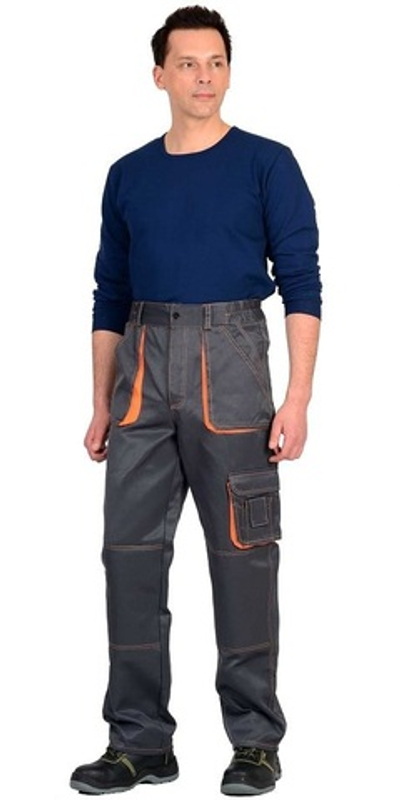 Брюки Темно-серый с оранжевым