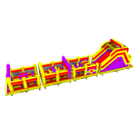Надувная полоса препятствий “Веселые старты”, 4 отдельных блока, 20*3,5*4,5 м.