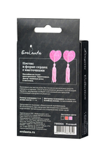 Пэстис Erolanta Lingerie Collection в форме сердец с розами и кисточками, розовые (Цвет: розовый)