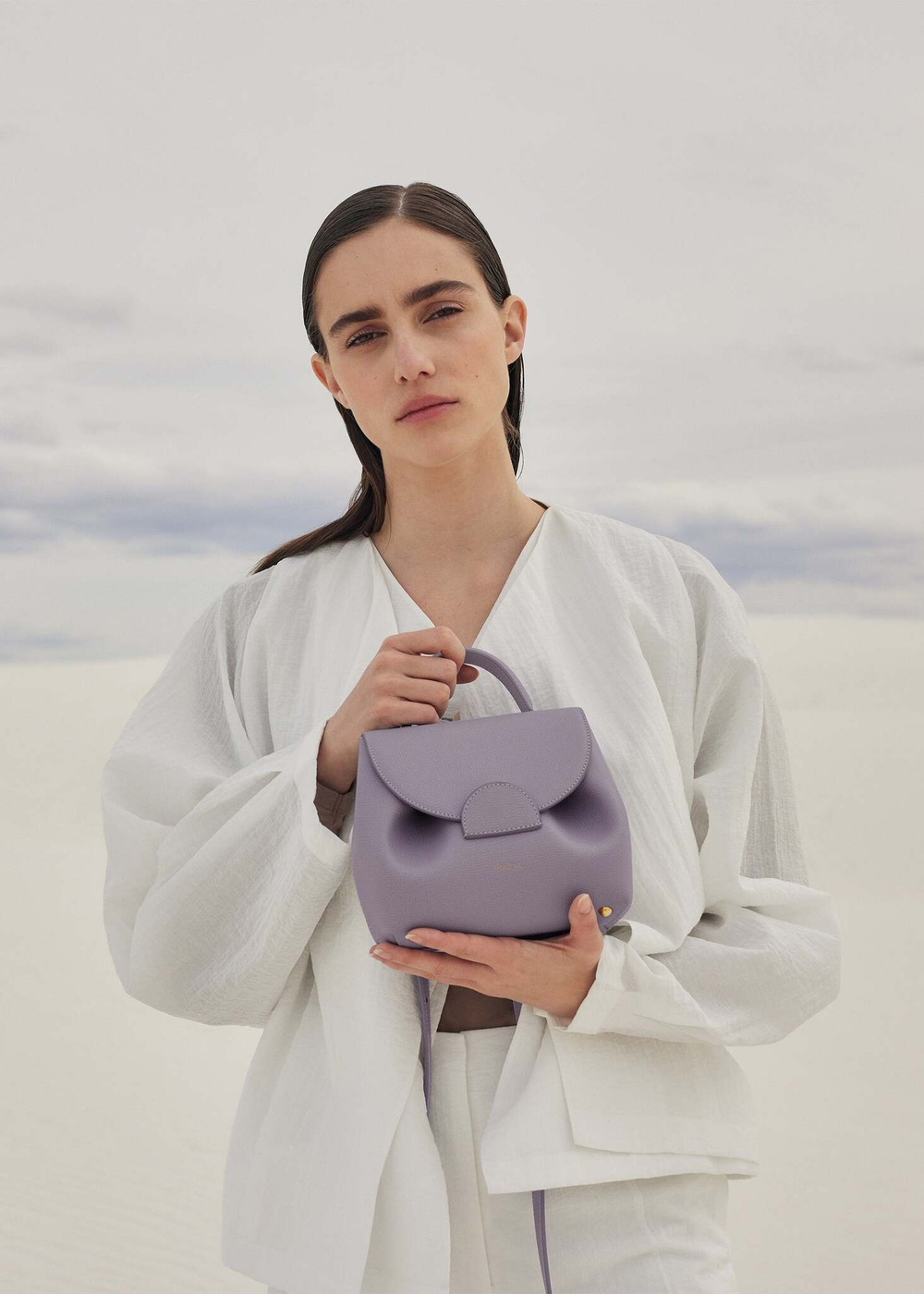 Сумка Polene Numéro Un Nano EDITION TEXTURED MAUVE