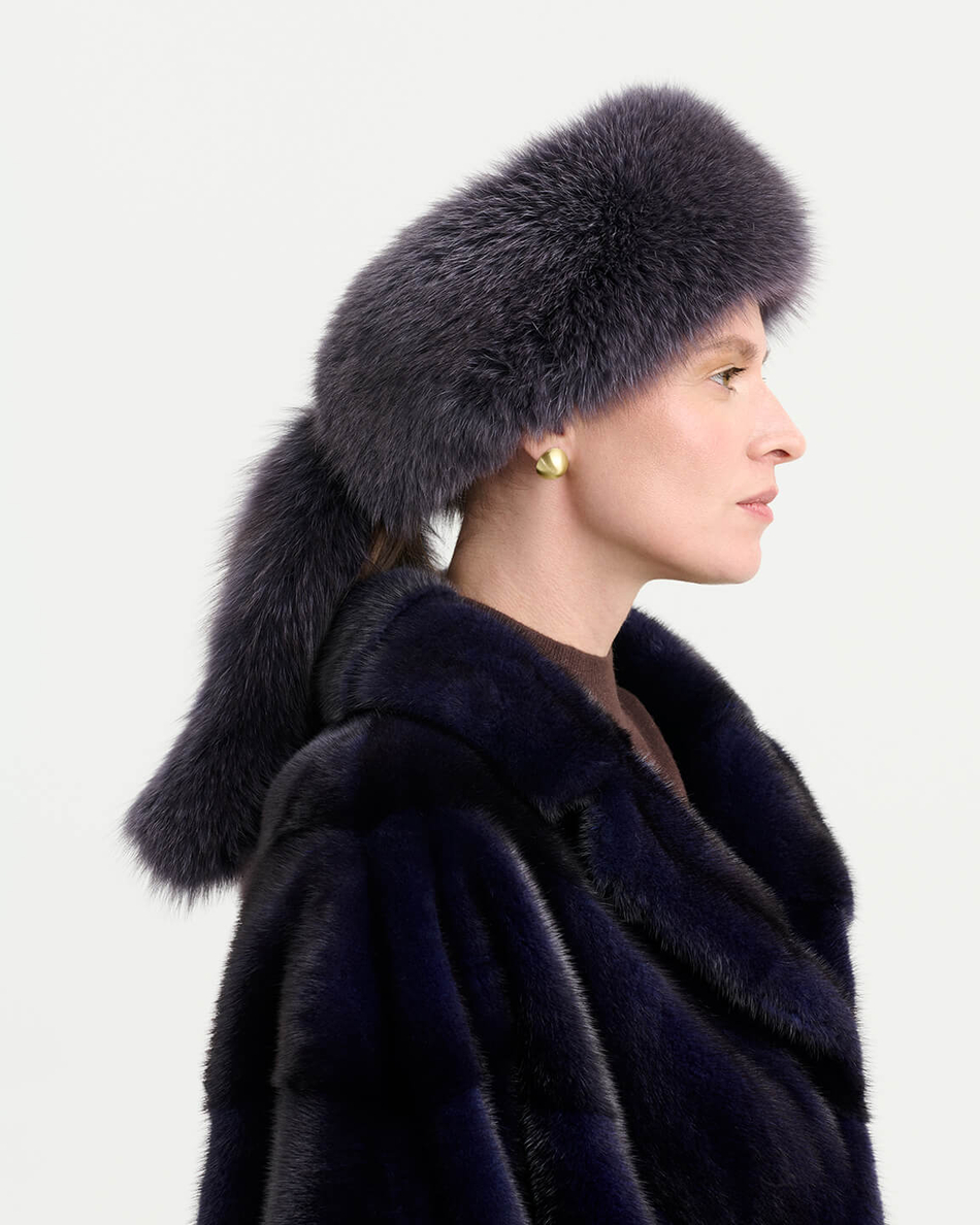 Шапка из меха лисы