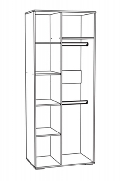 Шкаф двухстворчатый РШ-23 Ричард, орех донской
