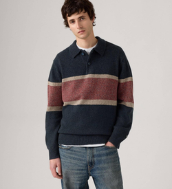 Джемпер мужской LEVI'S REDWOOD RUGBY SWEATER ORSON STRIPE NAVY