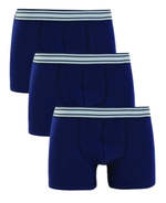 Набор из 3 темно-синих трусов-боксеров Darkzone (Размер: XL) (Цвет: темно-синий)