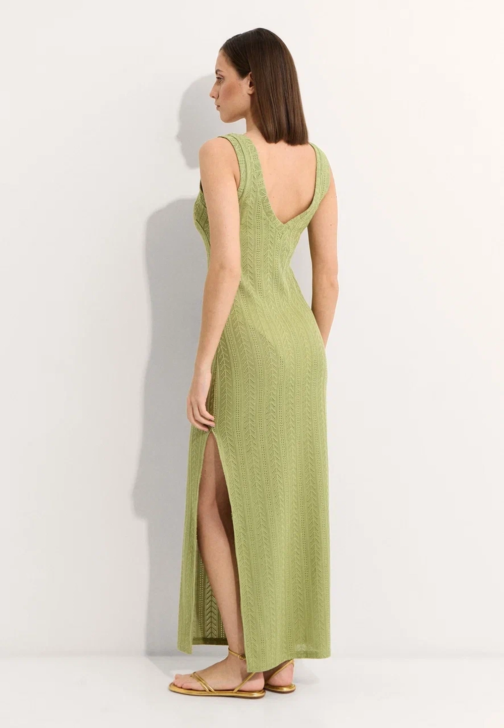 Платье `Олива` трикотажное, цвет оливковый
