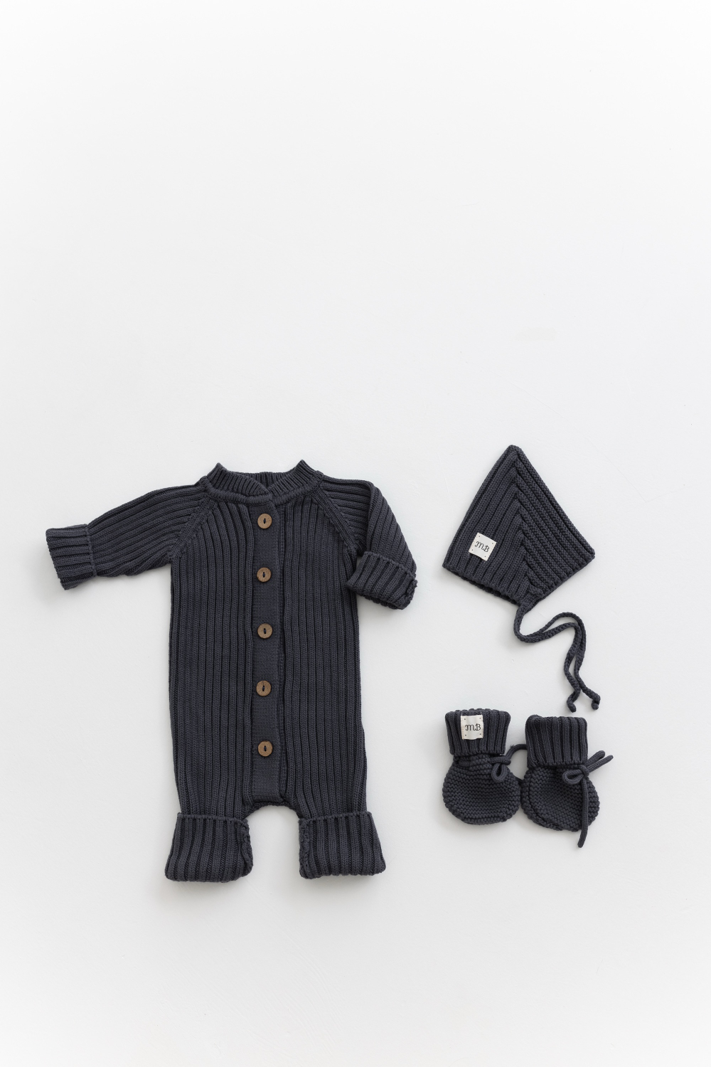 Комплект 3в1 лапша из 100% хлопка Антрацитовый