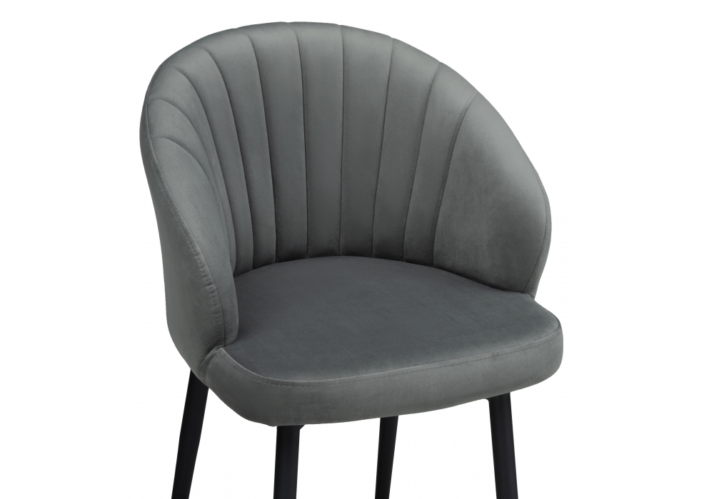 Стул на металлокаркасе Woodville Бэнбу крутящийся MR-11, черный, ножки черные