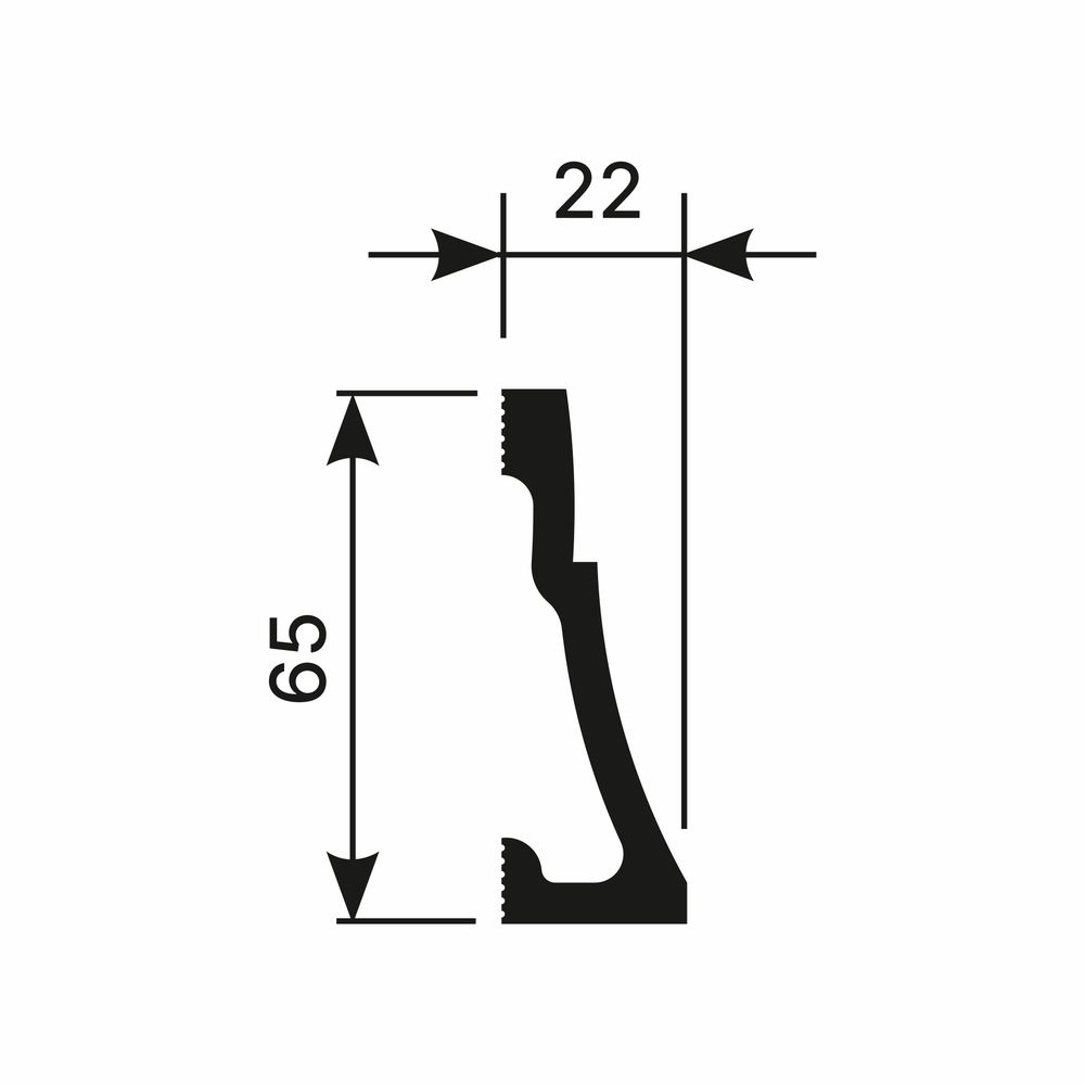 Молдинг Ecopolymer, 65x22 мм