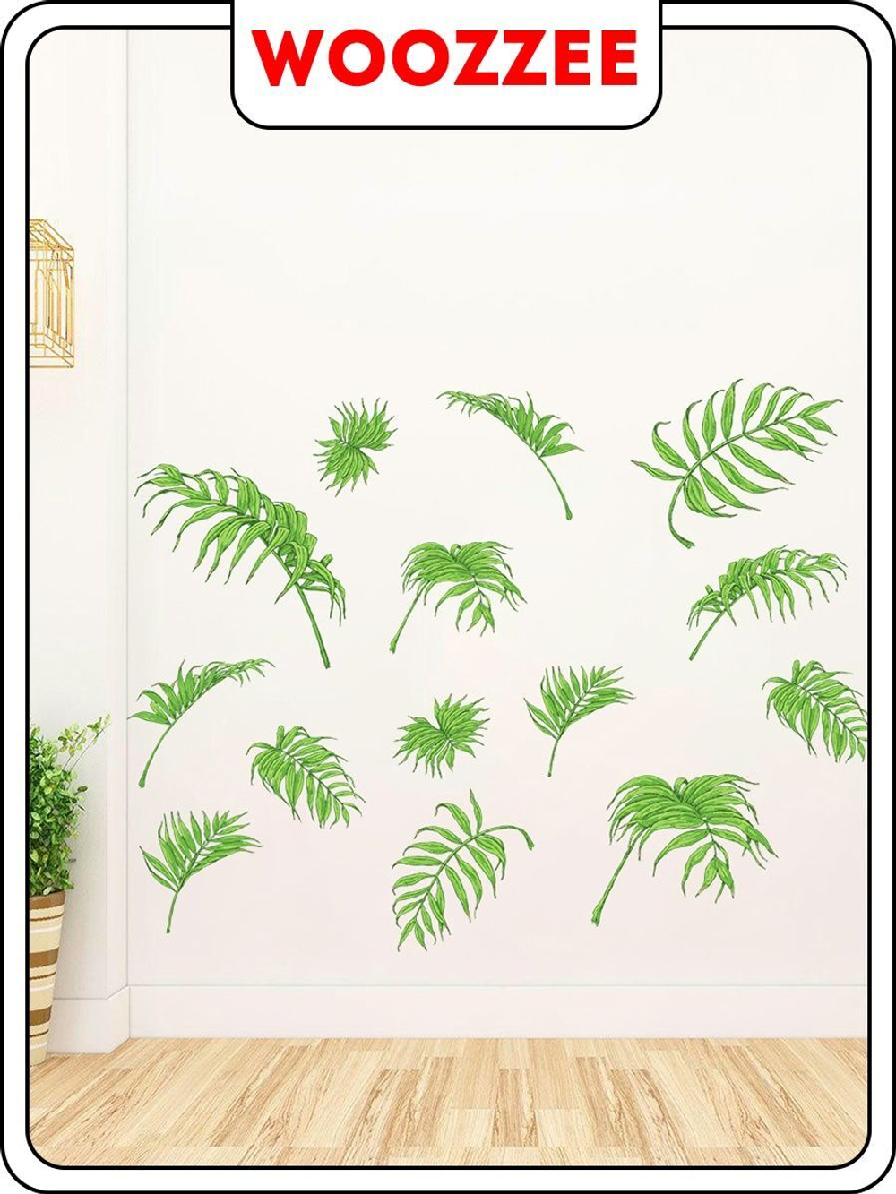 Наклейка декоративная "Зеленый папоротник"