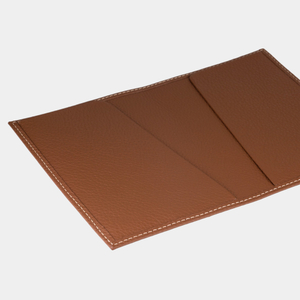 Обложка для паспорта из натуральной кожи теленка, цвета карамель