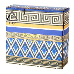 Подсвечник-шкатулка декоративная "Golden Blue"12*4см (фарфор,воск) (подарочная упаковка)