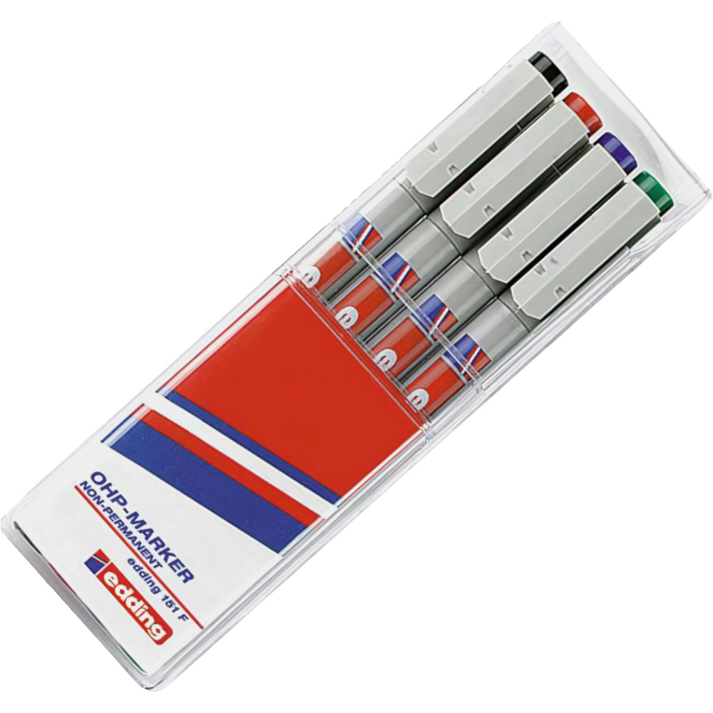 Маркер для глянц.поверх. EDDING E-151/4S 4шт/уп 0,6мм стрираемый