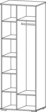 Марракеш Шкаф 2х ств. Дуб вотан/Цемент темный