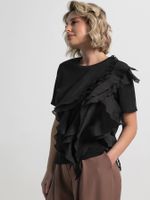 Блуза праздничная Риана ХИТ (черная) Б15078-5М LT Collection