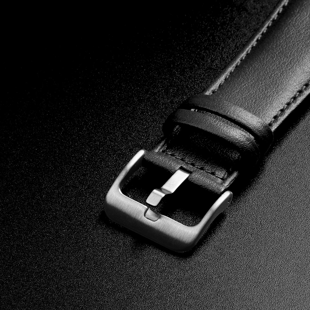 Ремешок из кожи черного цвета от Dux Ducis для смарт часов Apple Watch 42, 44, 45, 46, 49мм, серия YS Series