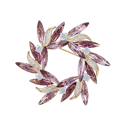 Брошь Fiore Luna ВЕНЕЦ Zircon Crystal XR14425C1 V/G