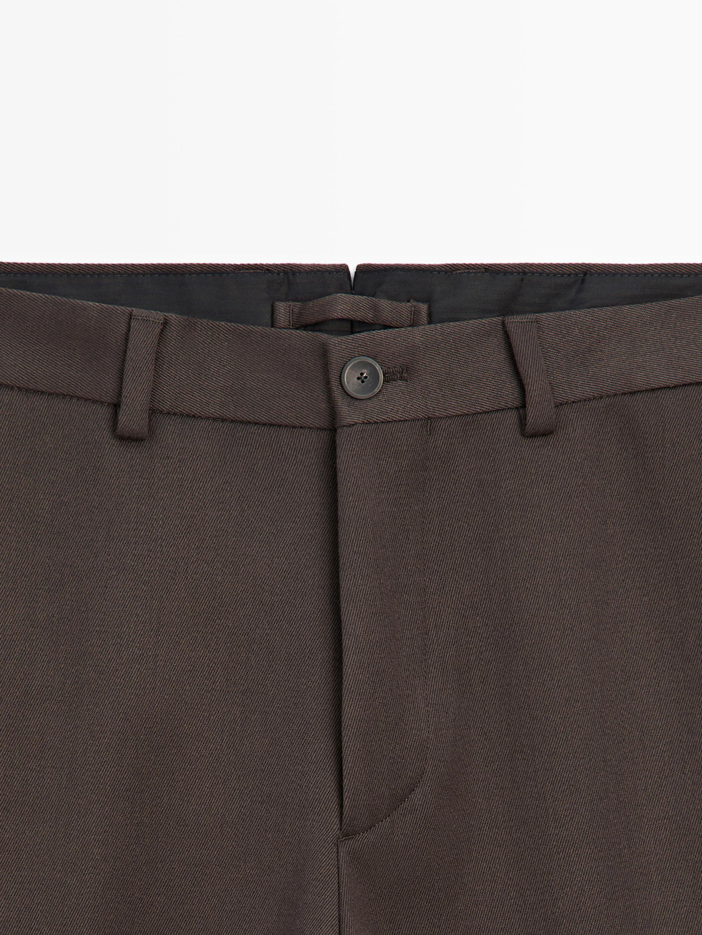 Massimo Dutti Брюки из шерсти, коричневый