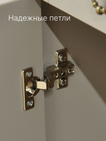 Комод Индра, 76,5х78,8х36,5, серый с ящиками, МДФ, Dipriz