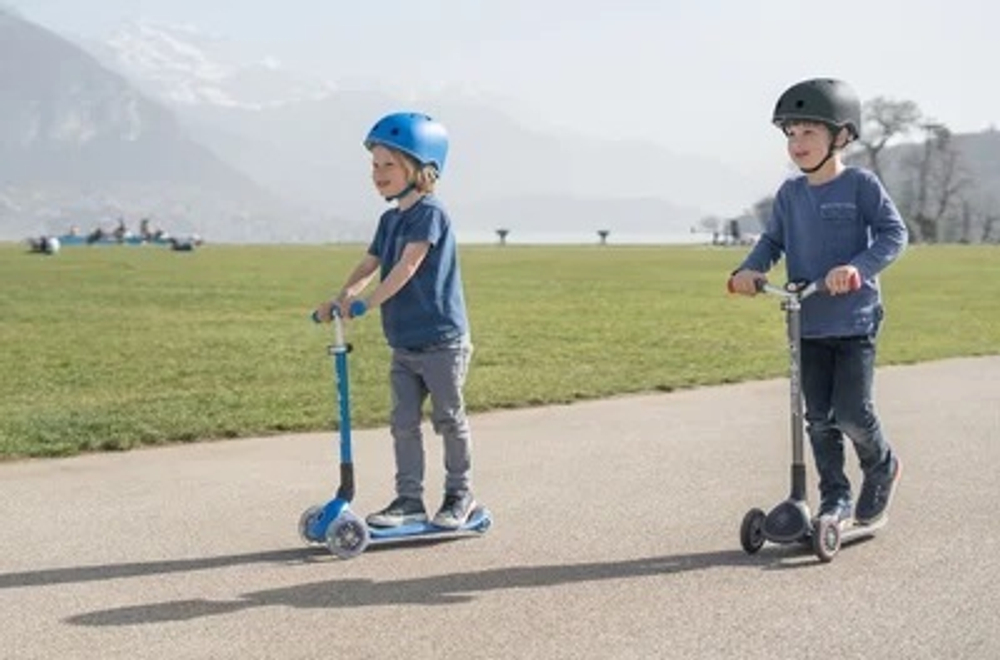 Самокат Globber Primo Foldable Lights бирюзовый