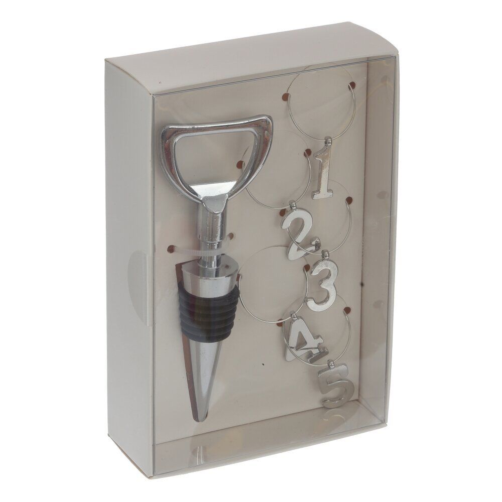 GAEM Набор: пробка для бутылки и декор для бокалов, L9 W3,5 H14 см