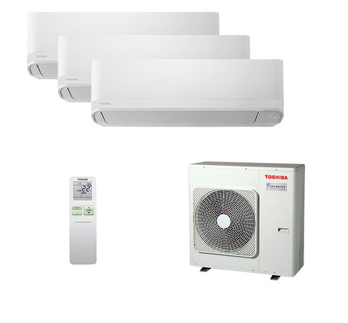 Мультисплит система на 3 комнаты Toshiba RAS-B07CKVG-EE + RAS-B10CKVG-EE x 2 / RAS-3M26G3AVG-E
