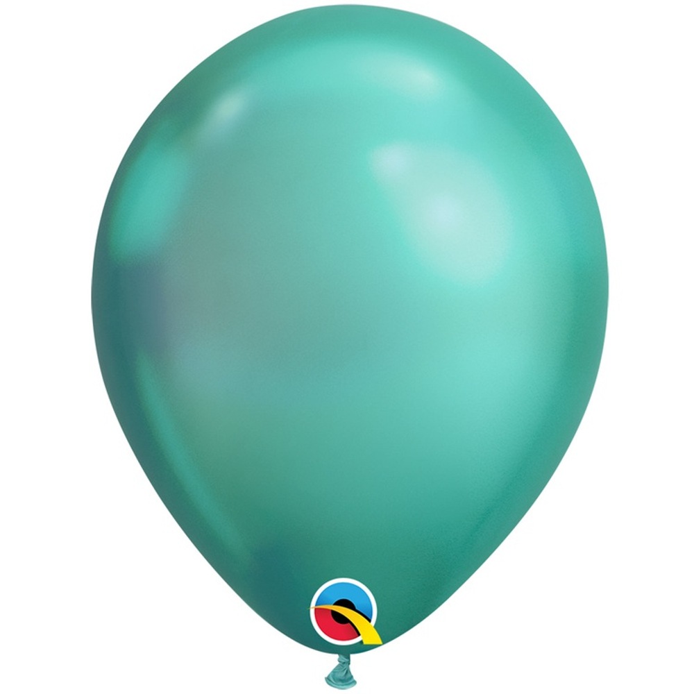 Шар латексный Хром 18 см (Зеленый)