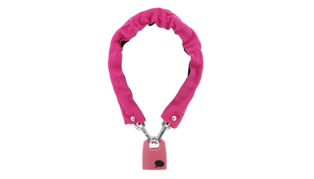 Велозамок Knog Straight Jacket Skinny арт: 11156 розовый / черный